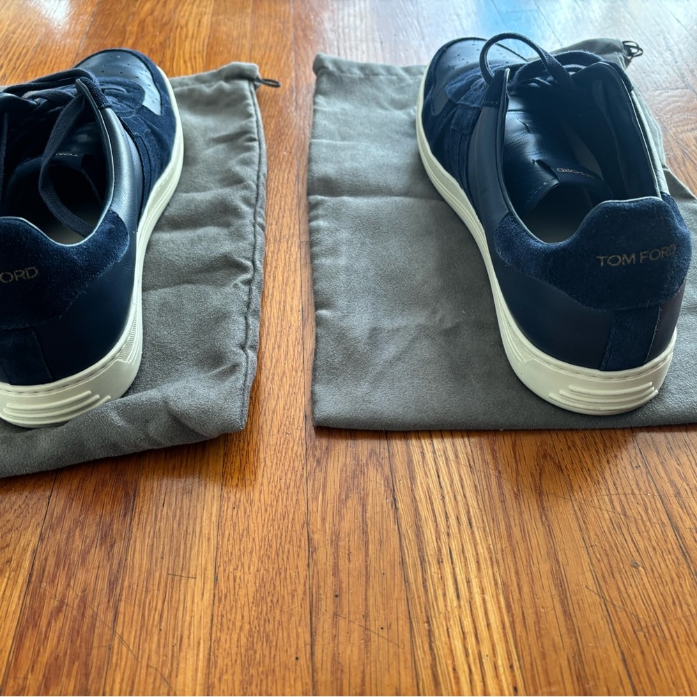 Tom Ford Men's Dark Blue Sneakers - Picture 3 of 13